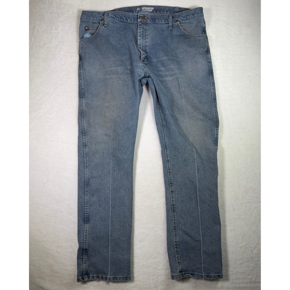 Wrangler Other - Wrangler‎ Jeans Mens Blue Denim Western Cowboy Straight Leg Size 34x31
